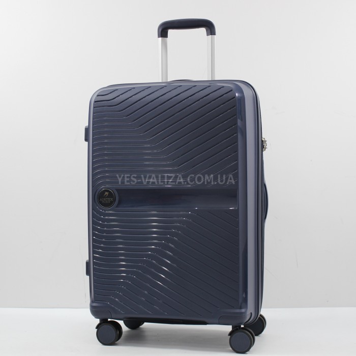 Чемодан средний M полипропилен синий 65х44х27+5см/80л/3.4кг/Airtex 280, фото 2