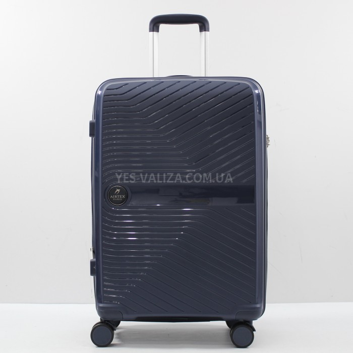 Чемодан средний M полипропилен синий 65х44х27+5см/80л/3.4кг/Airtex 280, фото 3