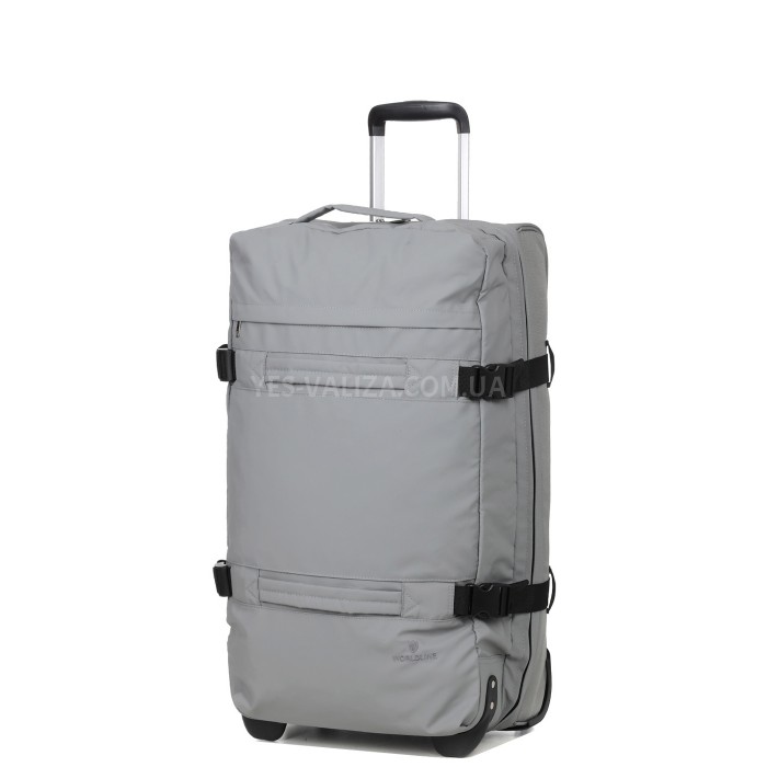 Сумка на колесах велика L сіра 70x40x24см/67л/2.6кг/Worldline 853-70, фото 1
