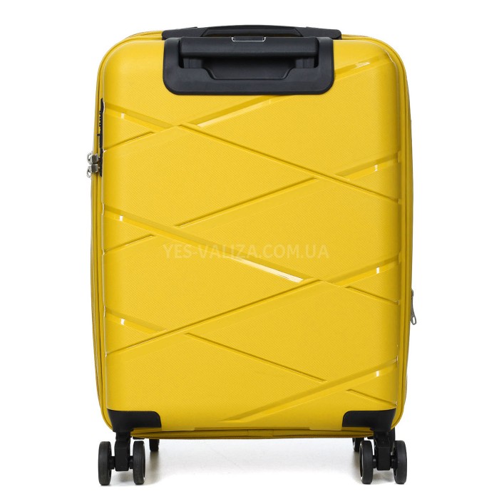 Чемодан малый S полипропилен жёлтый 55х38х24+5см/49л/3кг/Worldline 289, фото 4