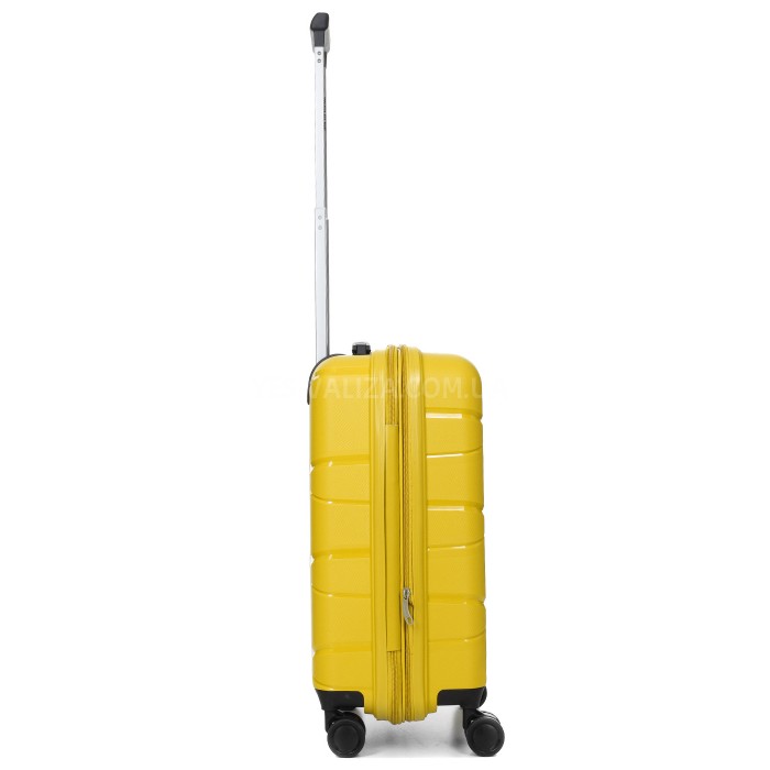 Валіза мала S поліпропілен жовта 55х38х24(+5)см/49л/3кг/Worldline 289, фото 5