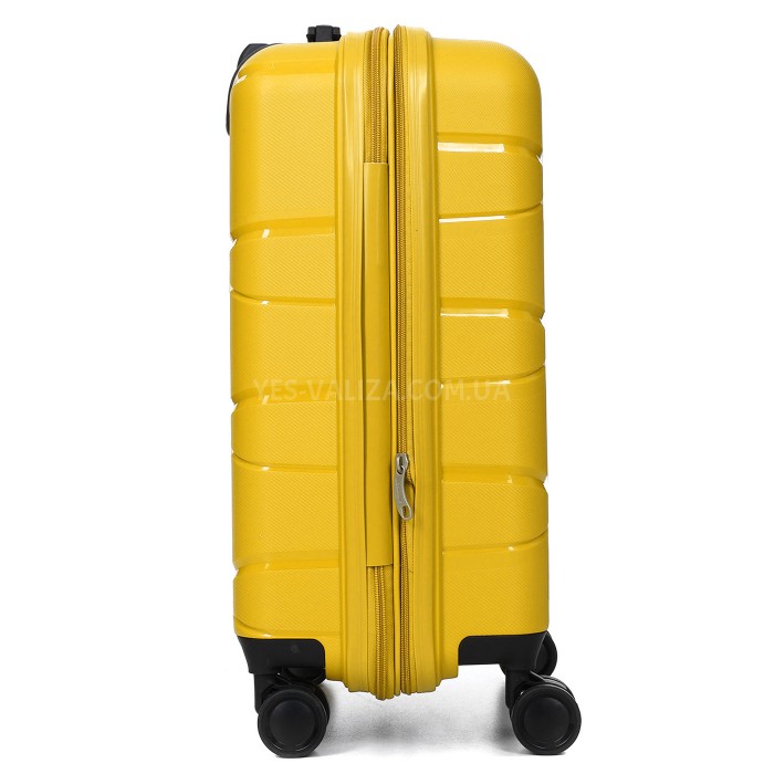 Валіза мала S поліпропілен жовта 55х38х24(+5)см/49л/3кг/Worldline 289, фото 7