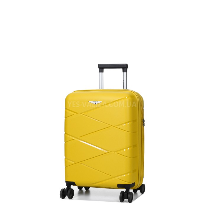 Чемодан малый S полипропилен жёлтый 55х38х24+5см/49л/3кг/Worldline 289, фото 2