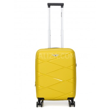 Валіза мала S поліпропілен жовта 55х38х24(+5)см/49л/3кг/Worldline 289