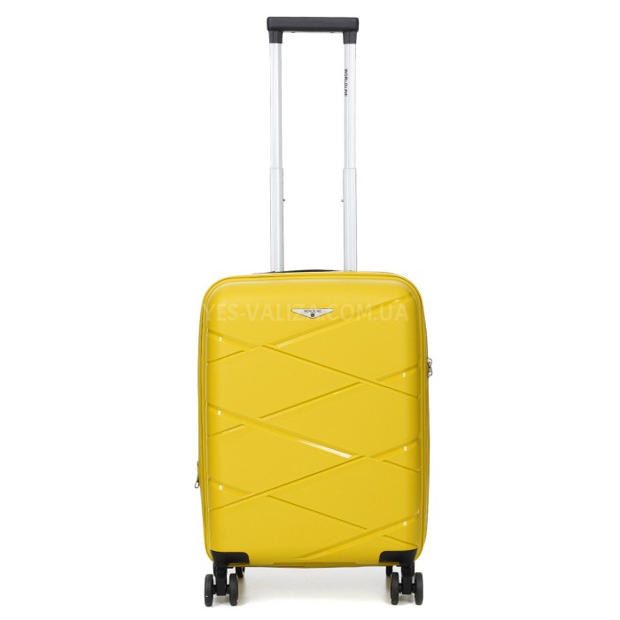 Валіза мала S поліпропілен жовта 55х38х24(+5)см/49л/3кг/Worldline 289, фото 1