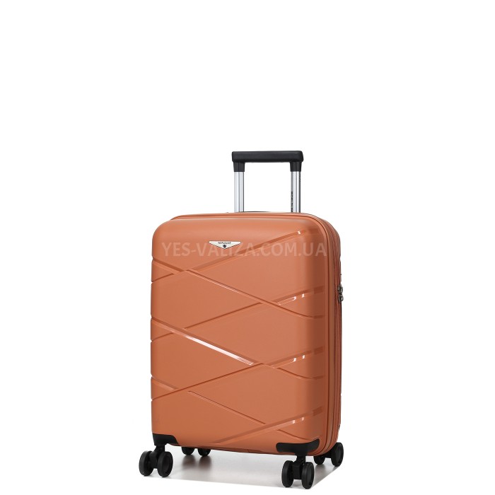 Чемодан малый S полипропилен оранж 55х38х24+5см/49л/3кг/Worldline 289, фото 2