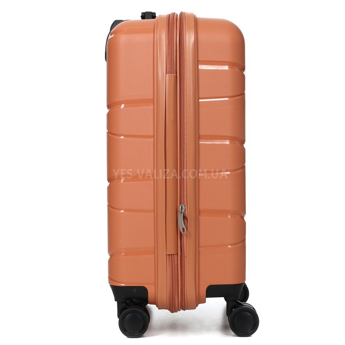 Валіза мала S поліпропілен оранж 55х38х24(+5)см/49л/3кг/Worldline 289, фото 7