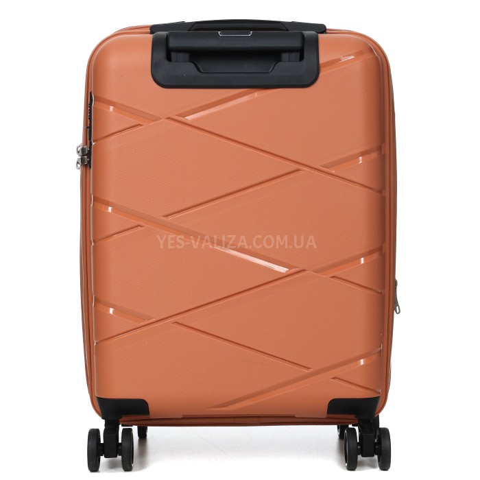 Валіза мала S поліпропілен оранж 55х38х24(+5)см/49л/3кг/Worldline 289, фото 4