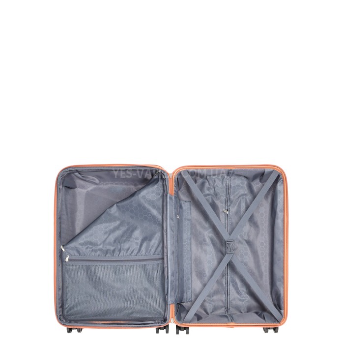 Валіза мала S поліпропілен оранж 55х38х24(+5)см/49л/3кг/Worldline 289, фото 12