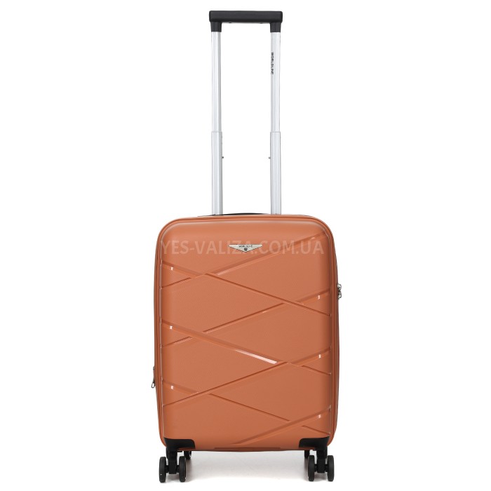 Валіза мала S поліпропілен оранж 55х38х24(+5)см/49л/3кг/Worldline 289, фото 1