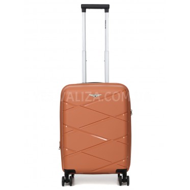 Чемодан малый S полипропилен оранж 55х38х24+5см/49л/3кг/Worldline 289