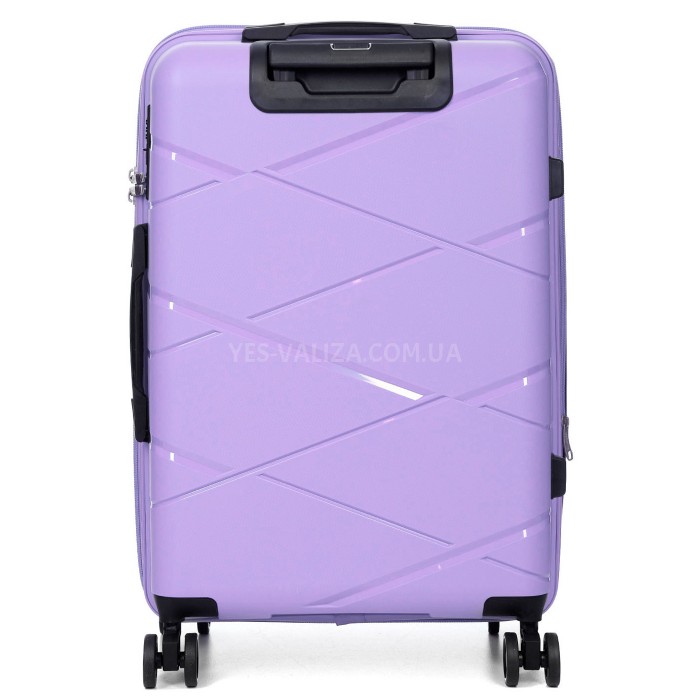 Валіза середня М поліпропілен бузок 65х44х28+5/77л/3.4кг/Worldline 289, фото 4