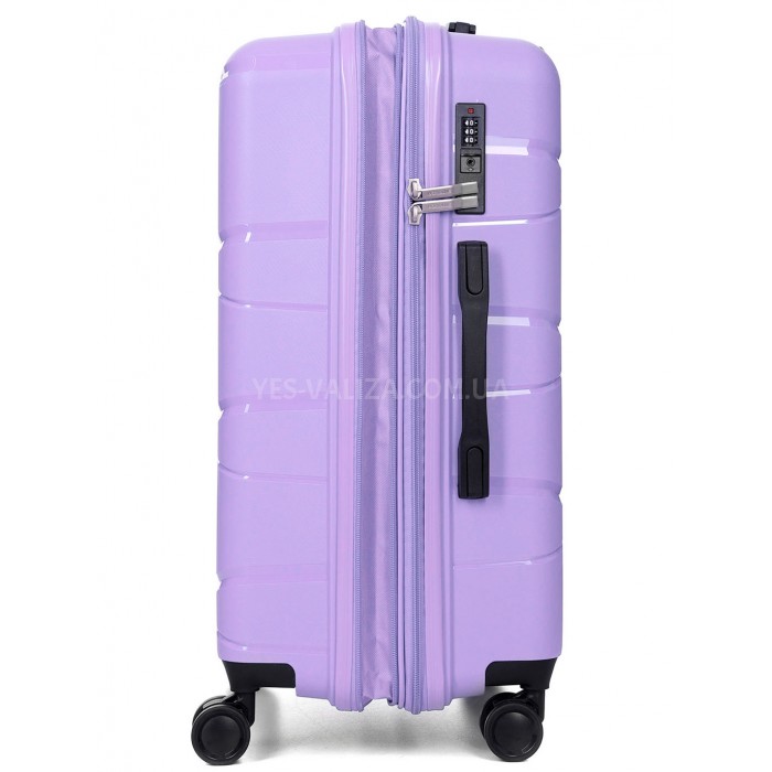 Чемодан средний М полипропилен сирень 65х44х28+5/77л/3.4кгWorldline289, фото 8