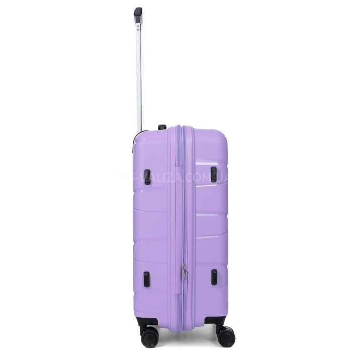 Валіза середня М поліпропілен бузок 65х44х28+5/77л/3.4кг/Worldline 289, фото 5