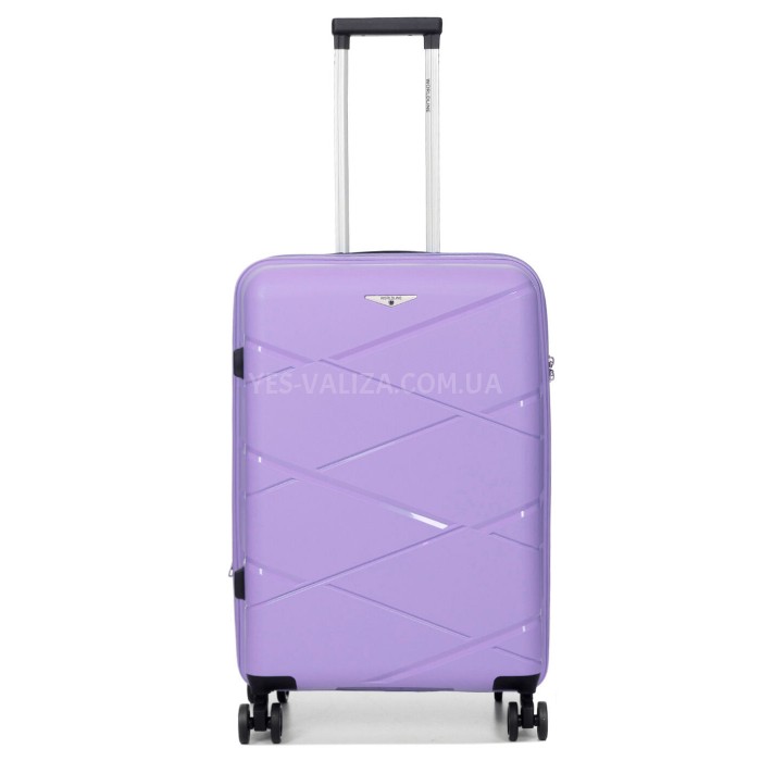 Валіза середня М поліпропілен бузок 65х44х28+5/77л/3.4кг/Worldline 289, фото 1