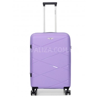 Чемодан средний М полипропилен сирень 65х44х28+5/77л/3.4кгWorldline289