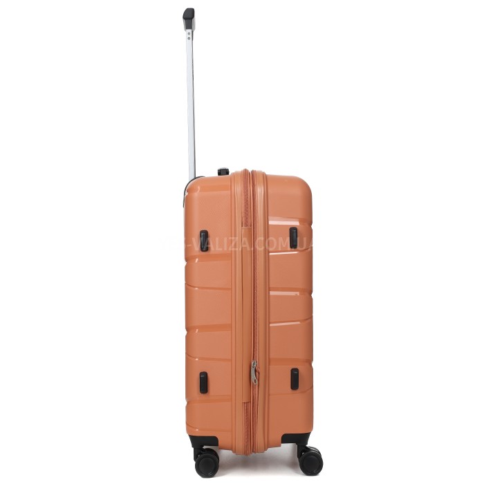 Валіза середня М поліпропілен оранж 65х44х28+5/77л/3.4кг/Worldline 289, фото 5