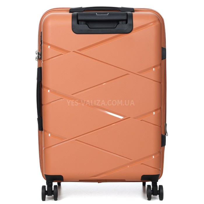 Валіза середня М поліпропілен оранж 65х44х28+5/77л/3.4кг/Worldline 289, фото 4