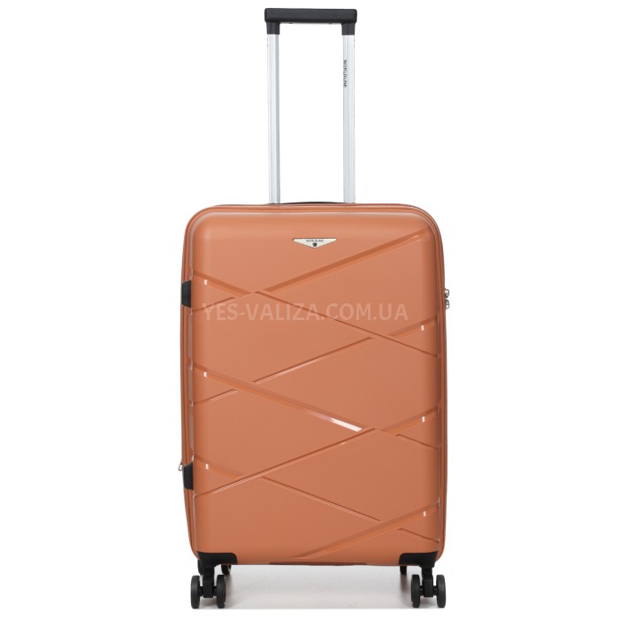 Чемодан средний М полипропилен оранж 65х44х28+5/77л/3.4кг/Worldline289, фото 1