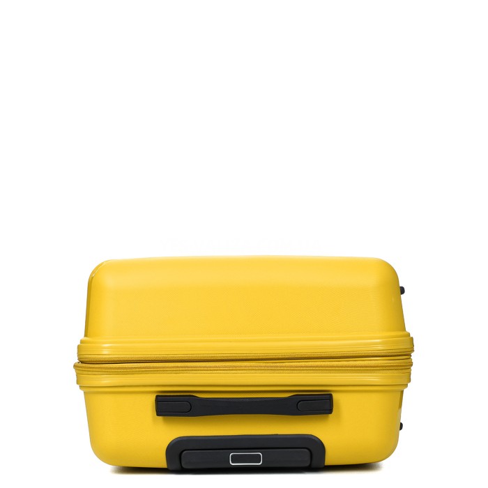 Чемодан средний М полипропилен жёлтый 65х44х28+5/77л/3.4кгWorldline289, фото 8