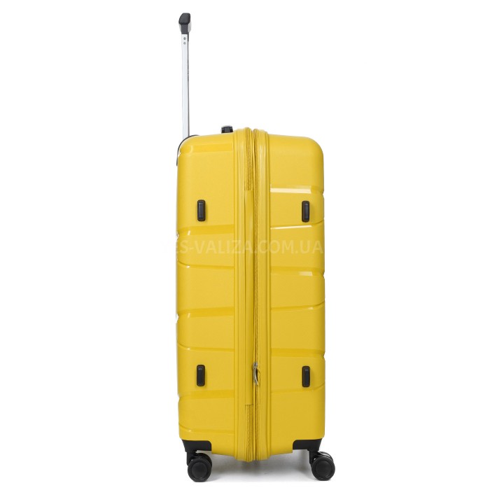 Чемодан большой L полипропилен жёлтый75х50х31+5/115л/4.4кгWorldline289, фото 8