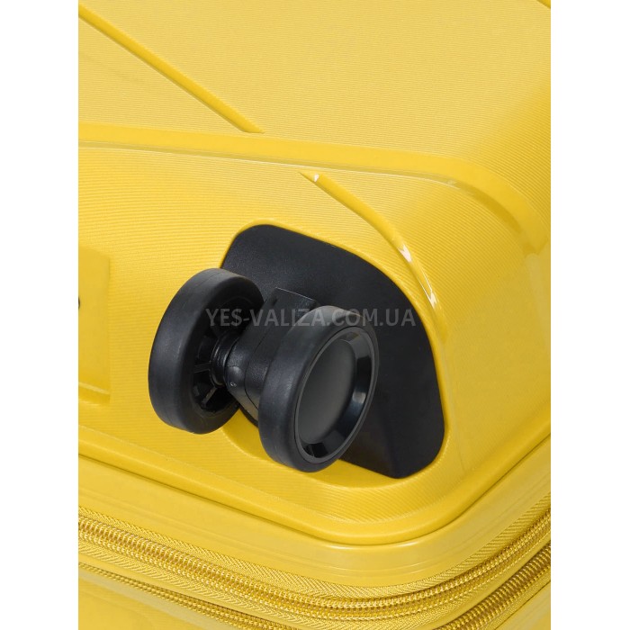 Чемодан большой L полипропилен жёлтый75х50х31+5/115л/4.4кгWorldline289, фото 13
