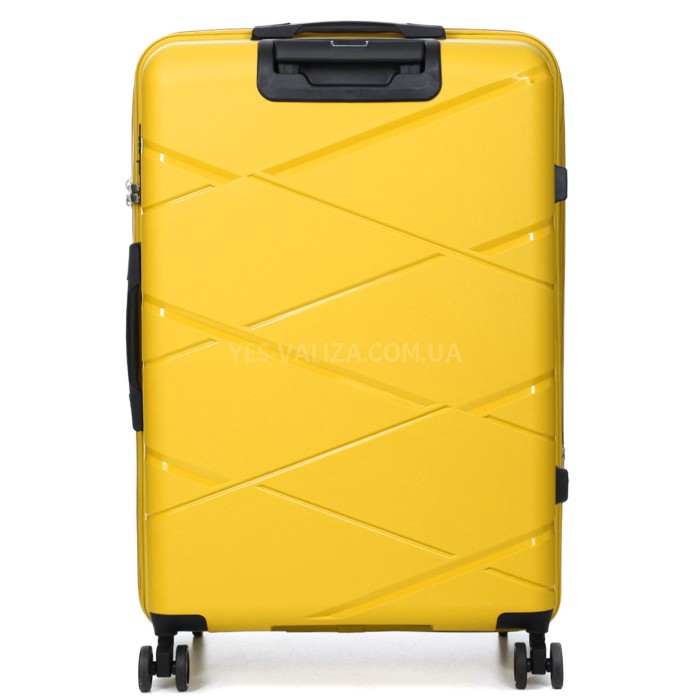 Чемодан большой L полипропилен жёлтый75х50х31+5/115л/4.4кгWorldline289, фото 4