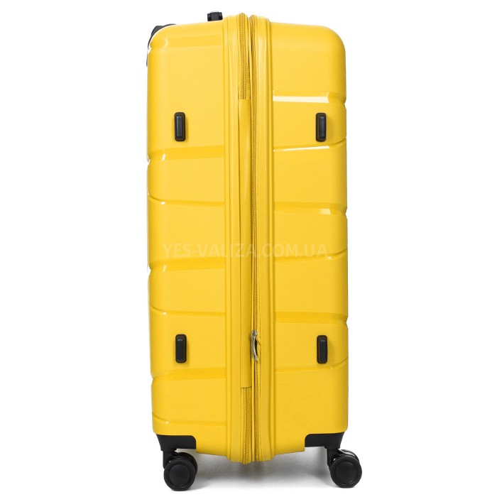Чемодан большой L полипропилен жёлтый75х50х31+5/115л/4.4кгWorldline289, фото 7
