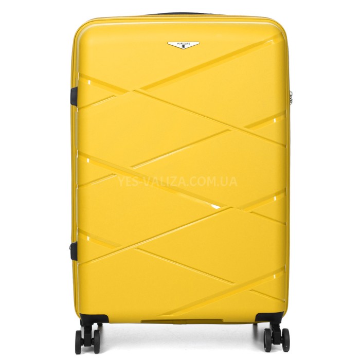 Валіза велика L поліпропілен жовта 75х50х31+5/115л/4.4кг/Worldline 289, фото 3