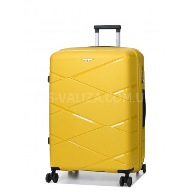 Валіза велика L поліпропілен жовта 75х50х31+5/115л/4.4кг/Worldline 289