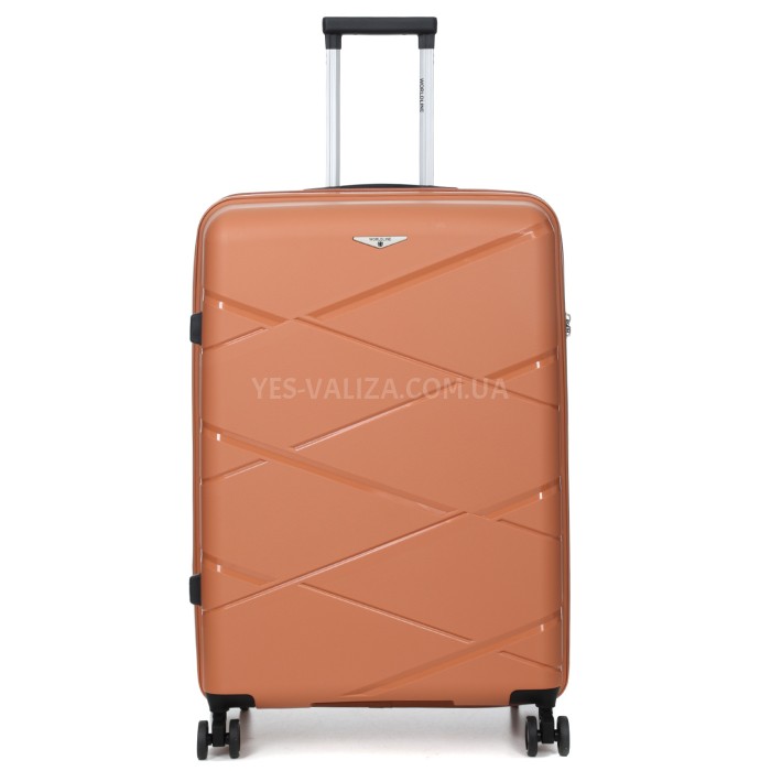 Чемодан большой L полипропилен оранж 75х50х31+5/115л/4.4кгWorldline289, фото 2