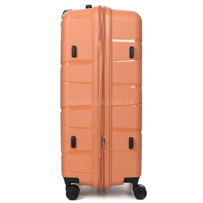 Чемодан большой L полипропилен оранж 75х50х31+5/115л/4.4кгWorldline289, фото 6