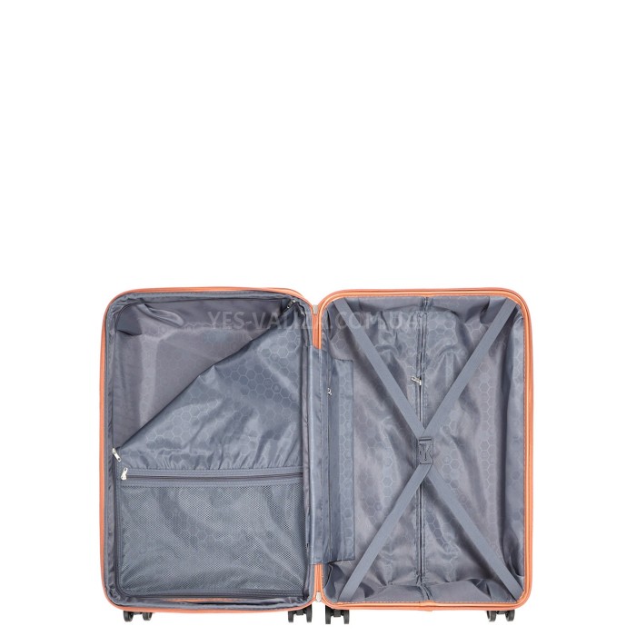 Валіза велика L поліпропілен оранж 75х50х31+5/115л/4.4кг/Worldline 289, фото 9