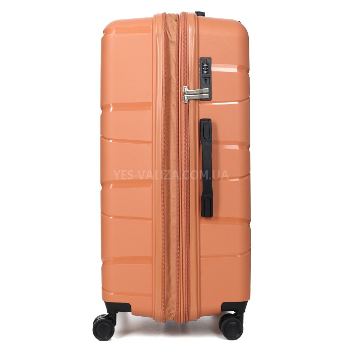 Валіза велика L поліпропілен оранж 75х50х31+5/115л/4.4кг/Worldline 289, фото 8