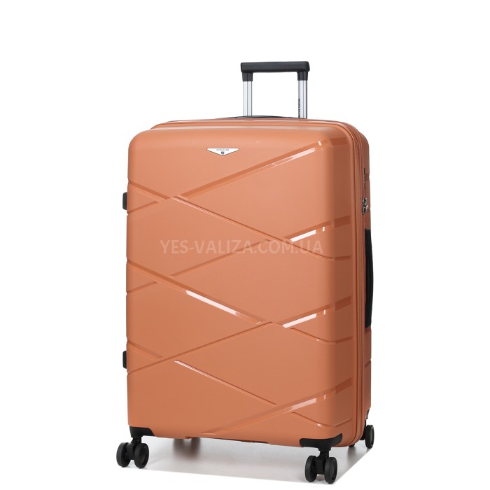 Валіза велика L поліпропілен оранж 75х50х31+5/115л/4.4кг/Worldline 289, фото 1
