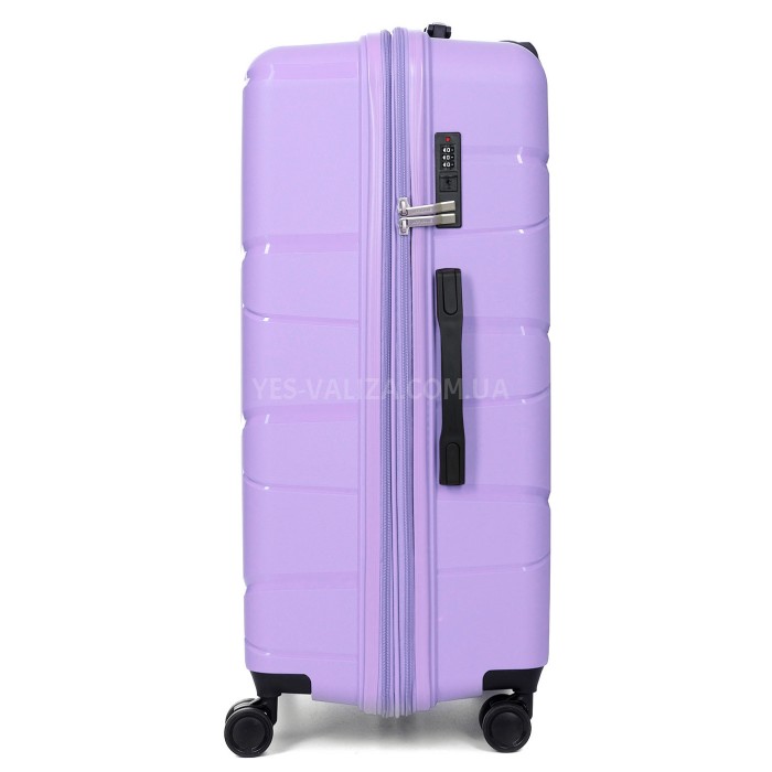Чемодан большой L полипропилен сирень75х50х31+5/115л/4.4кгWorldline289, фото 6