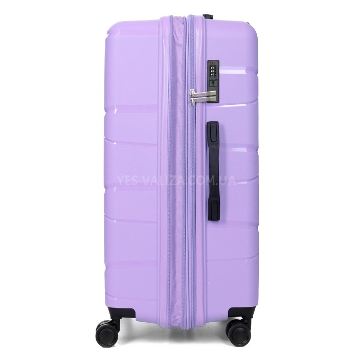 Чемодан большой L полипропилен сирень75х50х31+5/115л/4.4кгWorldline289, фото 7