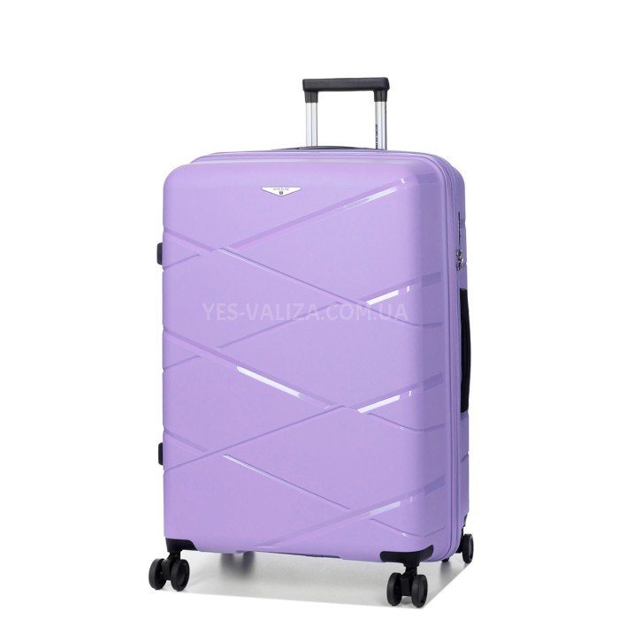 Чемодан большой L полипропилен сирень75х50х31+5/115л/4.4кгWorldline289, фото 1