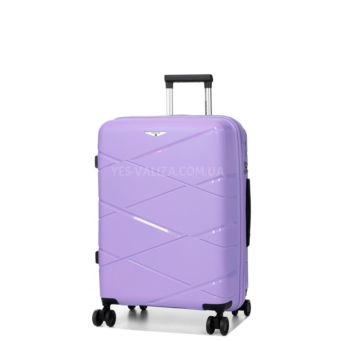 Набор чемоданов Франция (L M S-3шт) полипропилен сирень/Worldline 289, фото 3