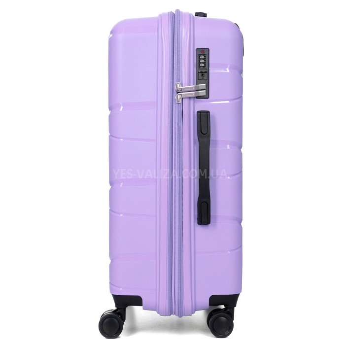 Набор чемоданов Франция (L M S-3шт) полипропилен сирень/Worldline 289, фото 6