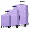 Набор чемоданов Франция (L M S-3шт) полипропилен сирень/Worldline 289, фото 14