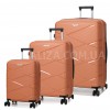 Набор чемоданов Франция (L M S-3шт) полипропилен оранж/Worldline 289, фото 14