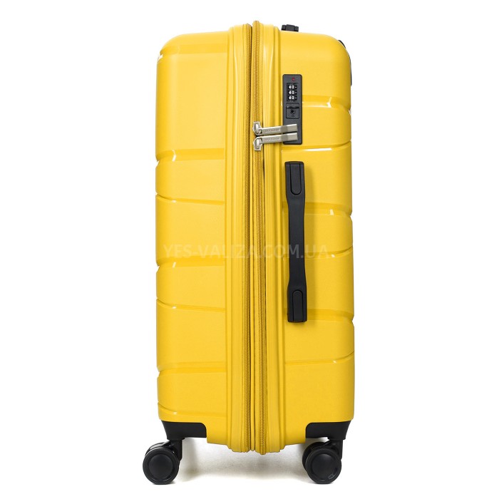 Набор чемоданов Франция (L M S-3шт) полипропилен жёлтый/Worldline 289, фото 6