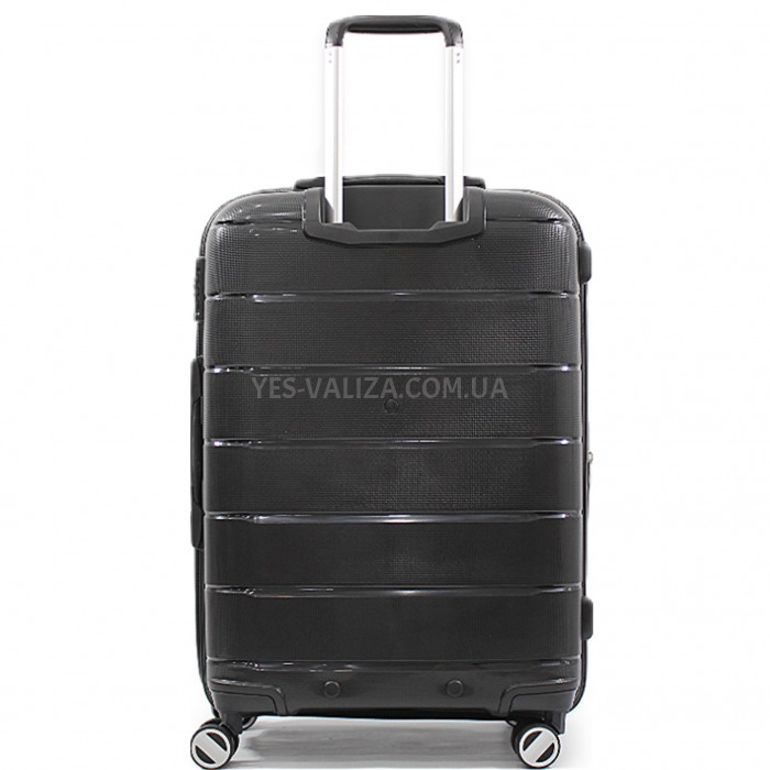Чемодан средний M полипропилен чёрный 67х46х26см/70л/3.5кг/Airtex 232, фото 2