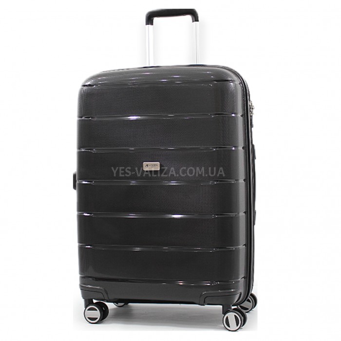 Валіза середня M поліпропілен чорна 67х46х26см/70л/3.5кг/Airtex 232, фото 1