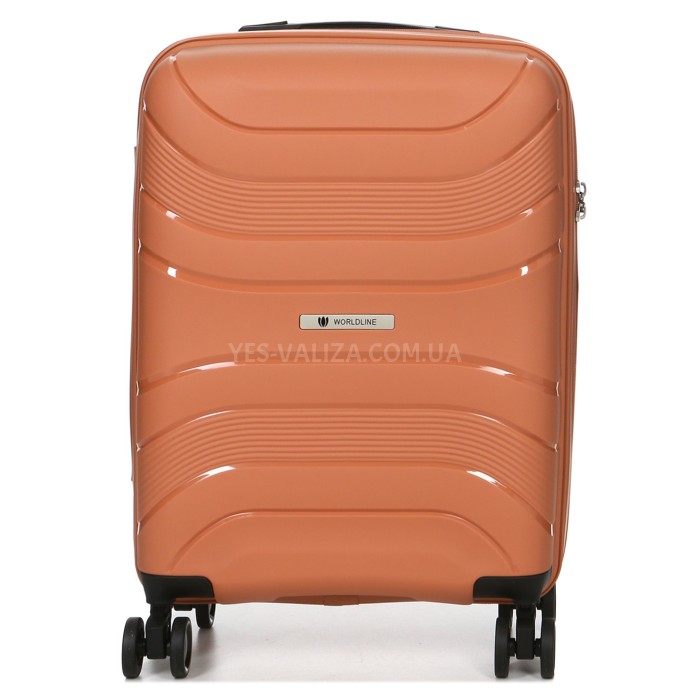 Чемодан средний М полипропилен оранж 65х43х25/63л/3.1кг/Worldline 288, фото 3