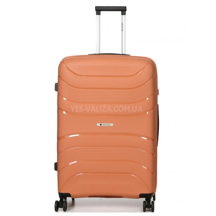 Чемодан большой L полипропилен оранж 74х49х29/95л/3.9кг/Worldline 288, фото 1