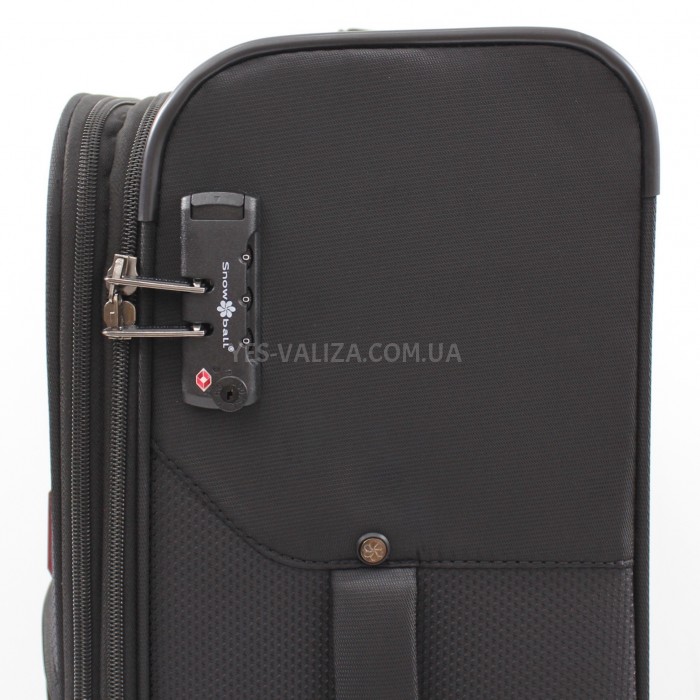 Чемодан большой L ткань чёрный 77х48х31(+5)см/112л/3.8кг/Snowbal 21505, фото 8