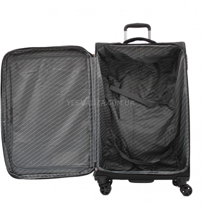 Чемодан большой L ткань чёрный 77х48х31(+5)см/112л/3.8кг/Snowbal 21505, фото 10