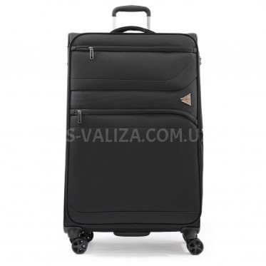 Валіза велика L тканина чорна 77х48х31(+5)см/112л/3.8кг/Snowbal 21505